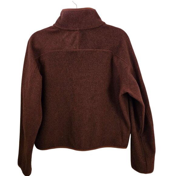 Athleta Stroll Fleece Full Zip Mahogany Pockets 2022 Size M - Picture 3 of 8